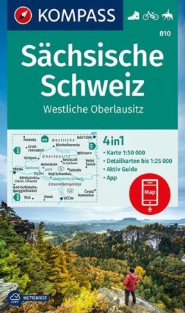WK 810 - Sächsische Schweiz-Westliche Oberlausitz turistatérkép - KOMPASS