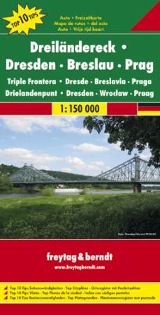 DEU 7 - Dreiländereck-Dresden-Breslau-Prag autótérkép - f&b 