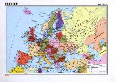 európa térkép michelin Európa politikai falitérképe   Michelin   Útikönyv   Térkép