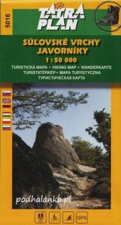 Tatra Plan 5016 - Súľovské vrchy - Jaworniki turista térkép