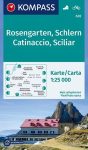   WK 628 - Rosengarten / Catinaccio - Schlern turistatérkép - KOMPASS