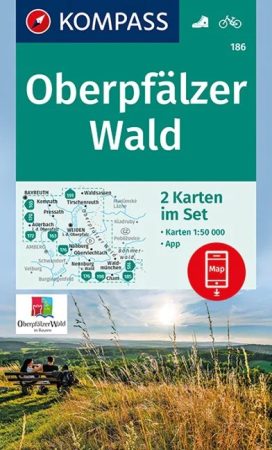 WK 186 - Oberpfälzer Wald 2 részes turistatérkép - KOMPASS