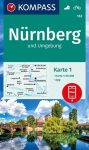 WK 163 - Nürnberg und Umgebung 2 részes turistatérkép - KOMPASS