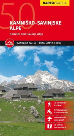 Kamniki-Alpok - Steiner-Alpok hegyi túratérkép - Kartografija