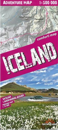 Izland trekking térkép - Terra Quest