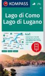   WK 91- Lago di Como - Lago di Lugano turistatérkép - KOMPASS