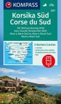   WK 2251 - Korsika Süd - Corse du Sud - Weitwanderweg GR20 3 részes turistatérkép - KOMPASS