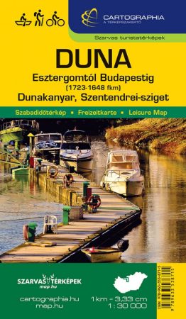 Duna (Esztergomtól Budapestig) turista-, kerékpáros- és vízitúra térkép - Cartographia