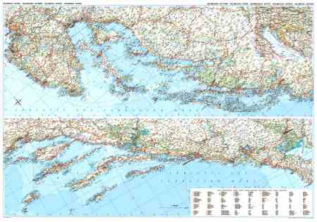 Dalmácia és Isztria autótékép falitérkép - GiziMap