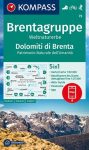   WK 73 - Dolomiti di Brenta - Weltnaturerbe turistatérkép - KOMPASS