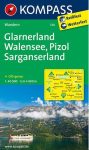   WK 126 - Glarnerland - Walensee - Pizol - Sarganserland turistatérkép - KOMPASS