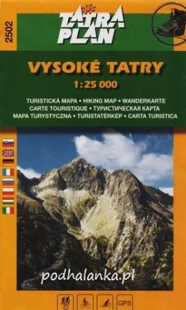 Tatra Plan 2502 - Vysoké Tatry (Magas-Tátra) turista térkép