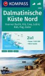   WK 2901 - Dalmát tengerpart (észak) turistatérkép - KOMPASS