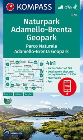WK 070 - Parco Naturale Adamello-Brenta turistatérkép - KOMPASS