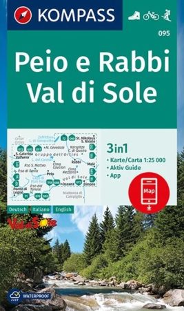 WK 095 - Val di Sole - Peio e Rabbi turistatérkép - KOMPASS
