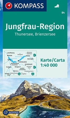 WK 84 - Jungfrau-Region: Thuner und Brienzersee turistatérkép - KOMPASS