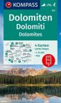 WK 672 - Dolomitok 4 részes turistatérkép  - KOMPASS