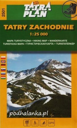 Tatra Plan 2501 - Tatry Zachodnie (Nyugati-Tátra)  turista térkép