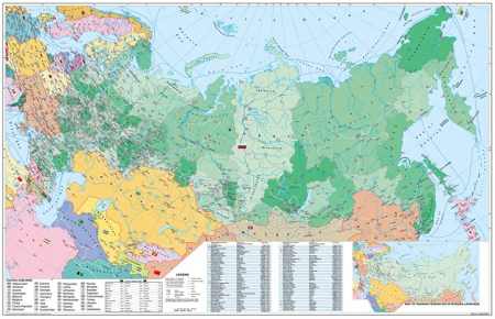 Oroszország és Kelet-Európa postai irányítószámai falitérkép - Stiefel