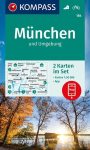  WK 184 - München és környéke 2 részes turistatérkép - KOMPASS