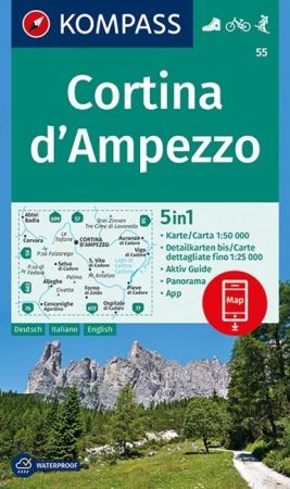 WK 55 - Cortina d'Ampezzo turistatérkép - KOMPASS