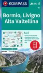   WK 96 - Bormio - Livigno - Alta Valtellina turistatérkép - KOMPASS