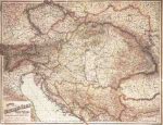   Az Osztrák-Magyar monarchia térképe, 1890 falitérkép - f&b