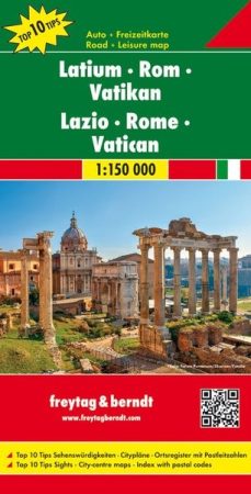 No19. - Lazio: Róma - Vatikán Top 10 Tipp autótérkép - f&b