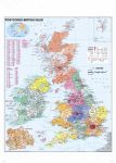   Nagy-Britannia postai irányítószámai falitérkép - Stiefel