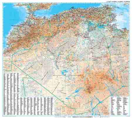 Algéria domborzati falitérkép - GiziMap