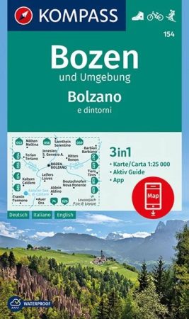 WK 154 - Bozen /Bolzano és környéke turistatérkép - KOMPASS