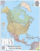 Észak-Amerika falitérkép - f&b 