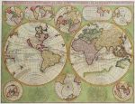 Antik Föld térkép könyöklő - Stiefel 