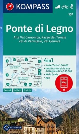 WK 107 - Ponte di Legno turistatérkép - KOMPASS 