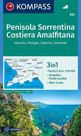 WK 682 - Penisola Sorrentina - Costiera Amalfitana -  turistatérkép - KOMPASS