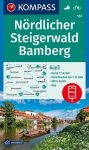   WK 167 - Nördlicher Steigerwald-Bamberg turistatérkép - KOMPASS