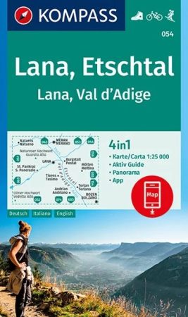 WK 054 - Lana - Etschtal/Val d'Adige  turistatérkép - KOMPASS