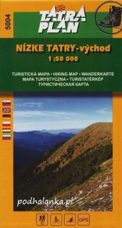 Tatra Plan 5004 - Nízke Tatry - východ (Alacsony-Tátra kelet) turista térkép