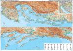 Dalmácia és Isztria domborzati falitérkép - GiziMap