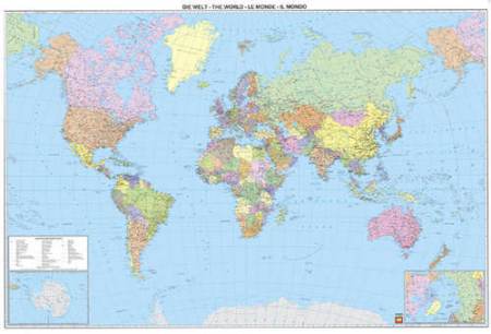 A Föld politikai térképe falitérkép - f&b 