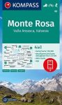   WK 88 - Monte Rosa, Valle Anzasca, Valsesia turistatérkép - KOMPASS