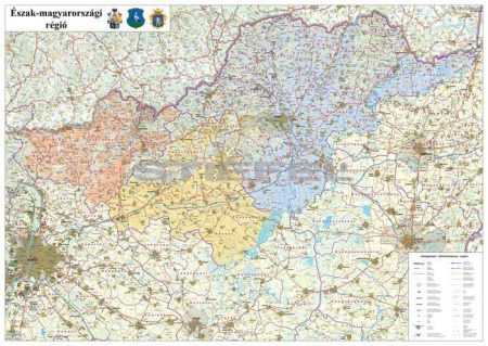 Észak-magyarországi régió járásainak falitérképe - Stiefel