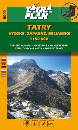 Tatra Plan 5000 - Tatry Vysoké, Západné, Belianske (Tátra: Magas-, Nyugati-, Bélai-Tátra ) turista térkép 