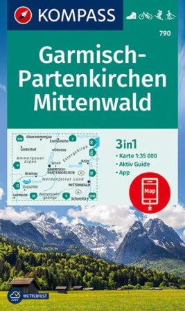 WK 790 - Garmisch Part. - Mittenwald turistatérkép - KOMPASS