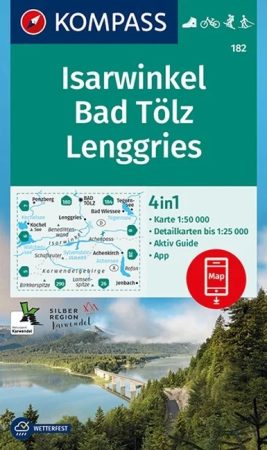 WK 182 - Isarwinkel - Bad Tölz - Lenggries  turistatérkép - KOMPASS