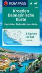   WK 2900 - Dalmát tengerpart (3 részes) turistatérkép - KOMPASS
