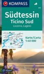   WK 111 - Südtessin - Ticino Sud - Locarno - Lugano turistatérkép - KOMPASS