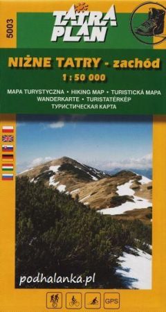Tatra Plan 5003 - Niskie Tatry, zachód (Alacsony-Tátra nyugat)  turista térkép 