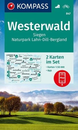 WK 847 - Westerwald  2 részes turistatérkép - KOMPASS