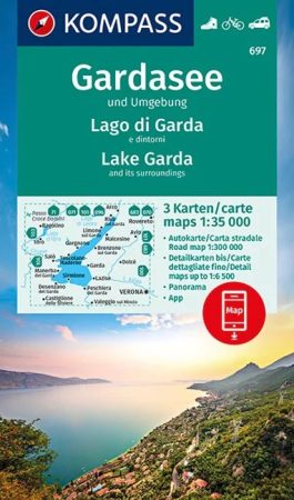 WK 697 - Garda-tó és környéke 3 részes turistatérkép - KOMPASS